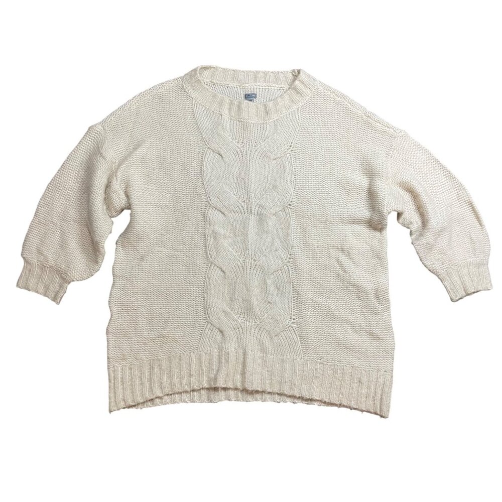Aerie Cable Knit Sweater Women's‎ Size Medium Oversized Nylon Acrylic Wool Blend